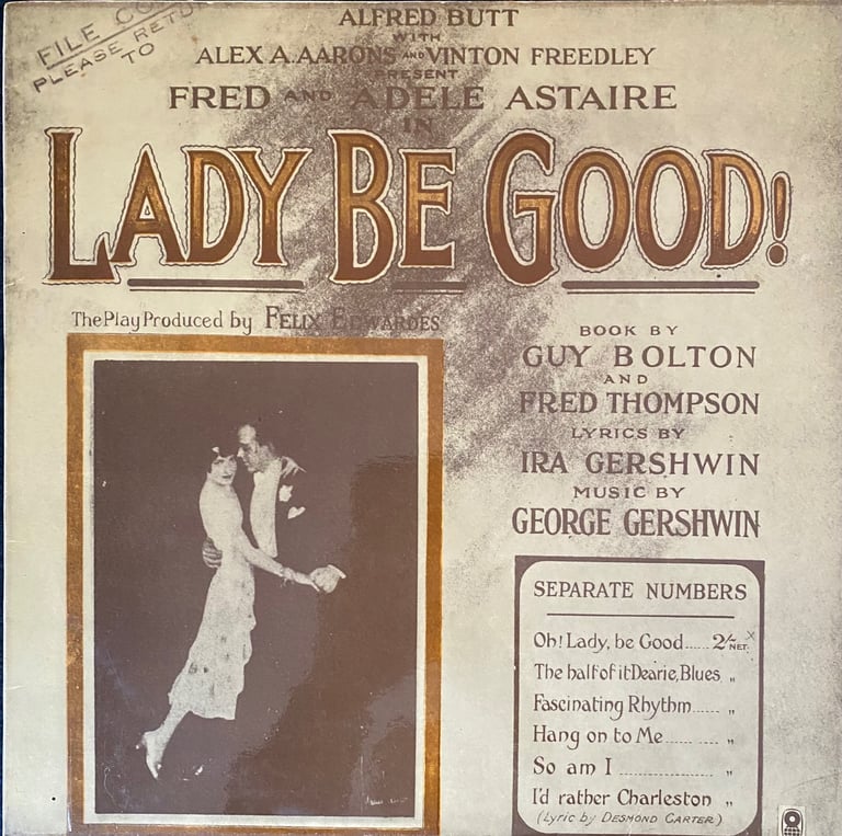 Fred & Adele Astaire Vinyl LP Lady Be Good 1920’s Recordings 