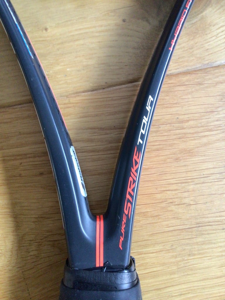 Babolat Pure Strike Tour Tennis Racket. Grip 4. New Luxilon Restring 