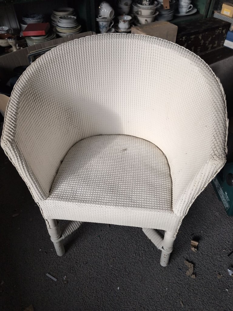 image for Painted Lloyd Loom Child's Chair in white for chi