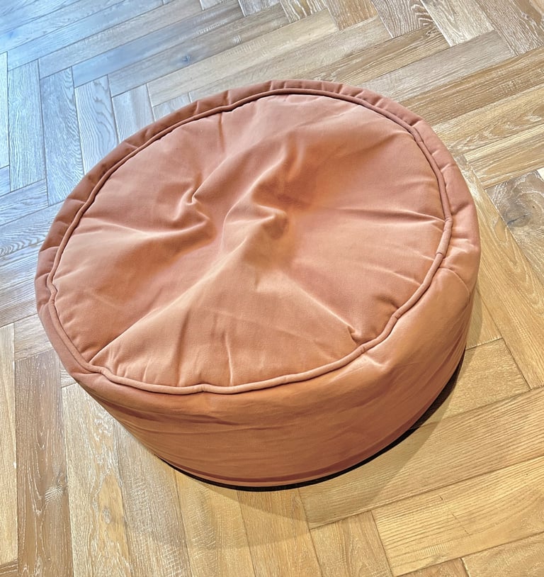 Pink Velvet Pouffe / Ottoman / Footrest 