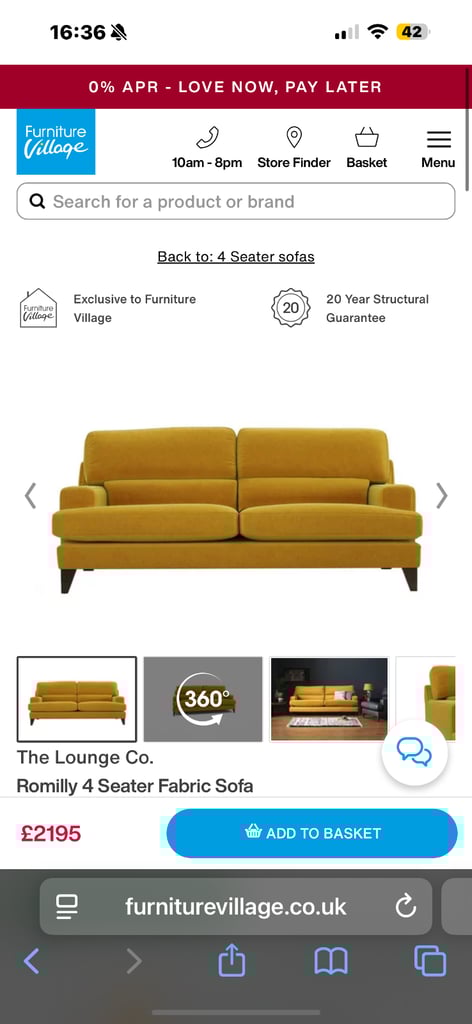 4 seater sofa mustard yellow 