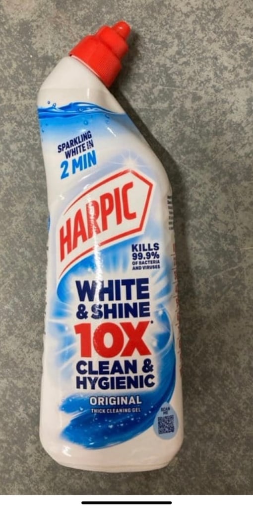 image for 12x Harpic Bleach White & Shine Toilet Cleaner Original750ml sparkling white in 2 mins 