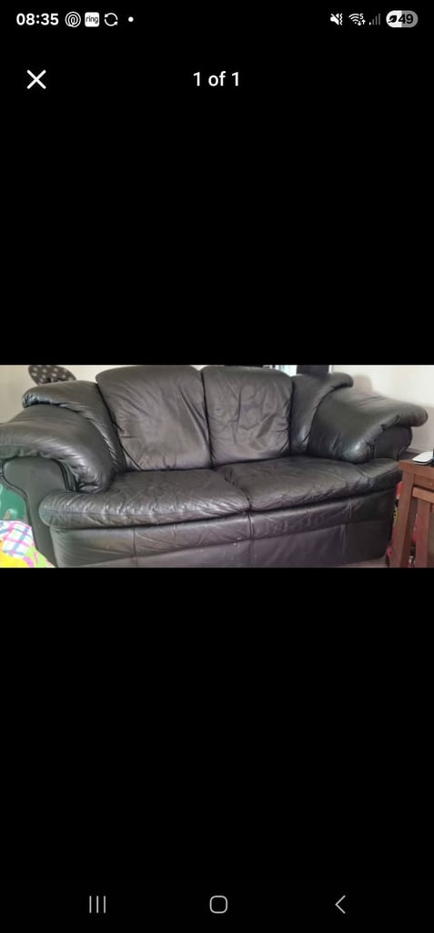 2 seater leather sofa