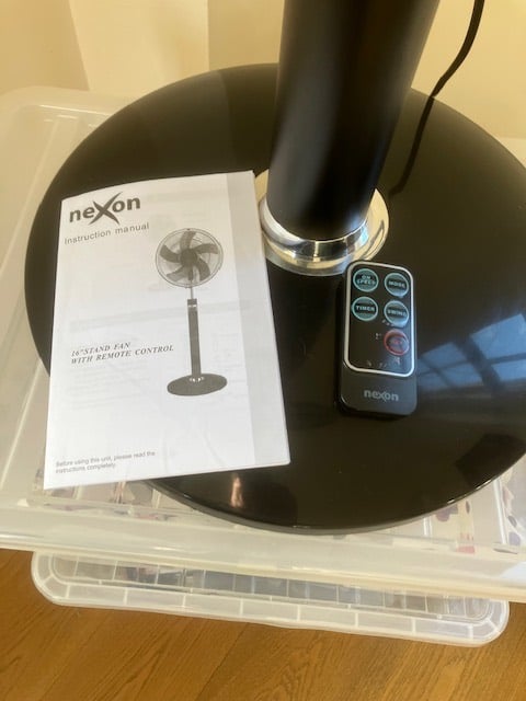 Remote control, Floor Standing 16" Oscillating Pedestal Fan. FREE To collect.