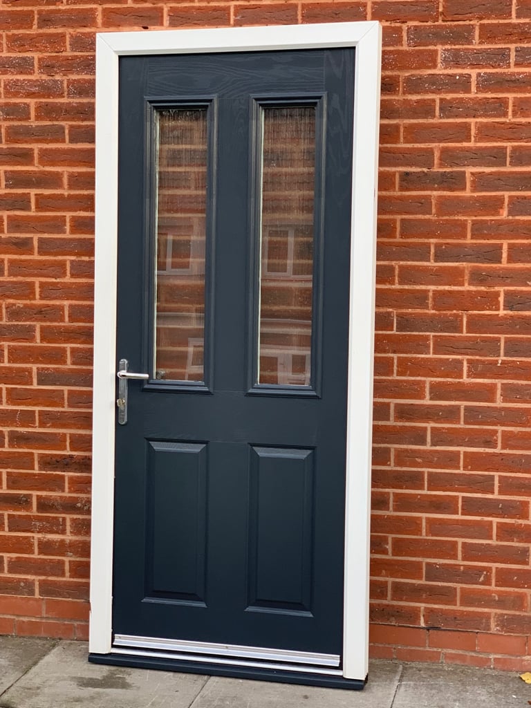 DOUBLE GLAZED COMPOSITE BACK DOOR IN ANTHRACITE GREY 92.5cm WIDE 207cm HIGH Can Deliver