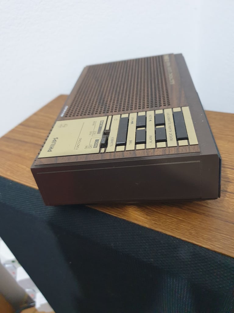 Vintage philips radio alarm clock hi fi music centre stereo 