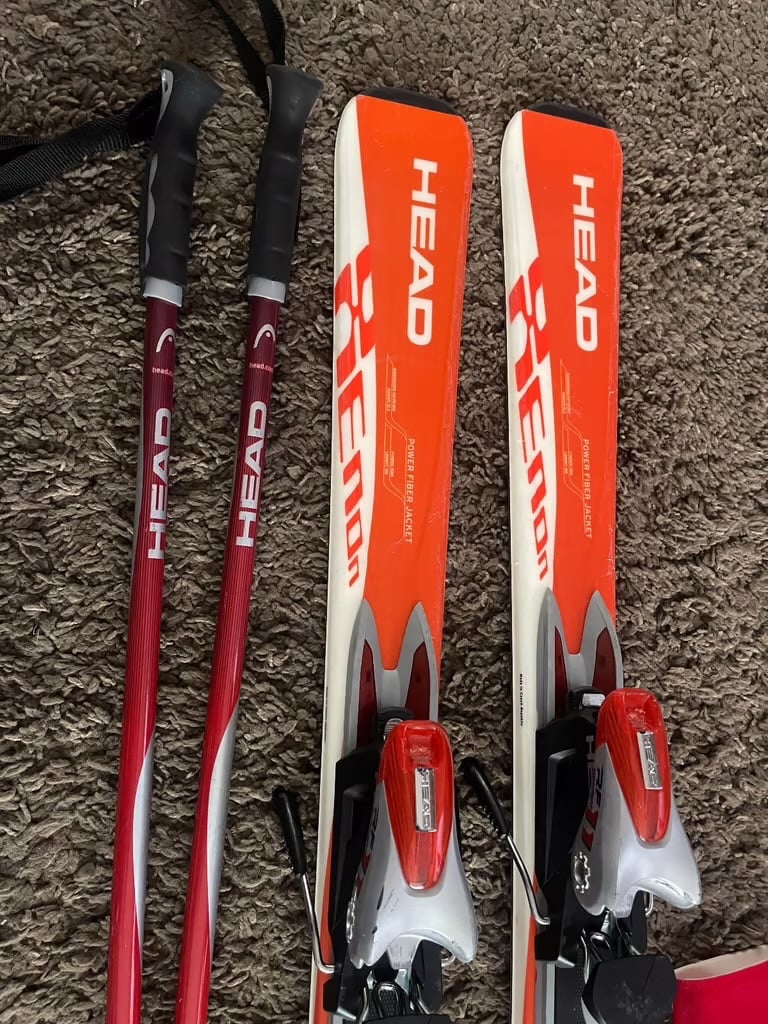 Head skis, poles and ski bag