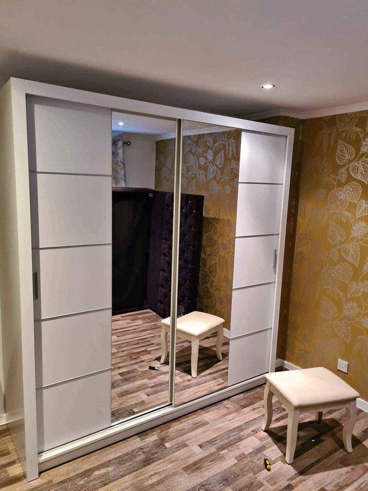 2&3 door wardrobe, sliding mirror doors wardrobes with drawers, shelfs, rails free delivery, COD