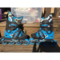 Blue roller boots 