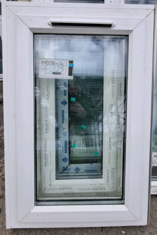 image for New UPVC Double Glazed White Window 635mm W x 995mm H Clear Glass