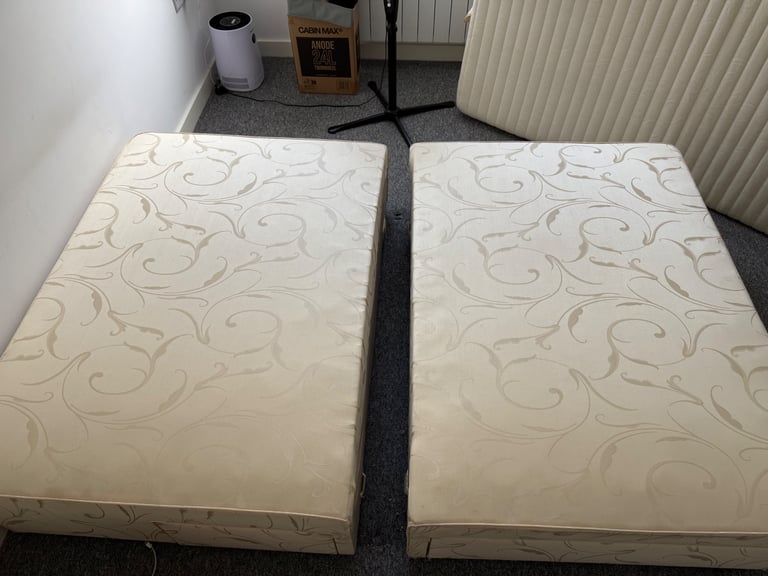 King size divan bed frame with Mattress & large storage 
