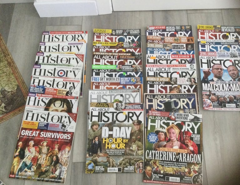 Large bundle of History Magazines with Viking Poster excellent condition various years