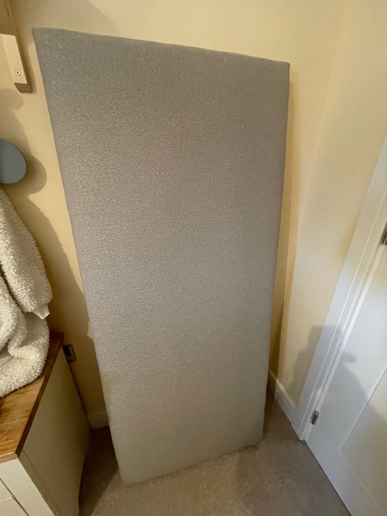 image for Unused DOUBLE HEADBOARD - light grey 