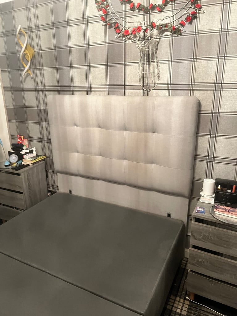 Double bed frame and headboard