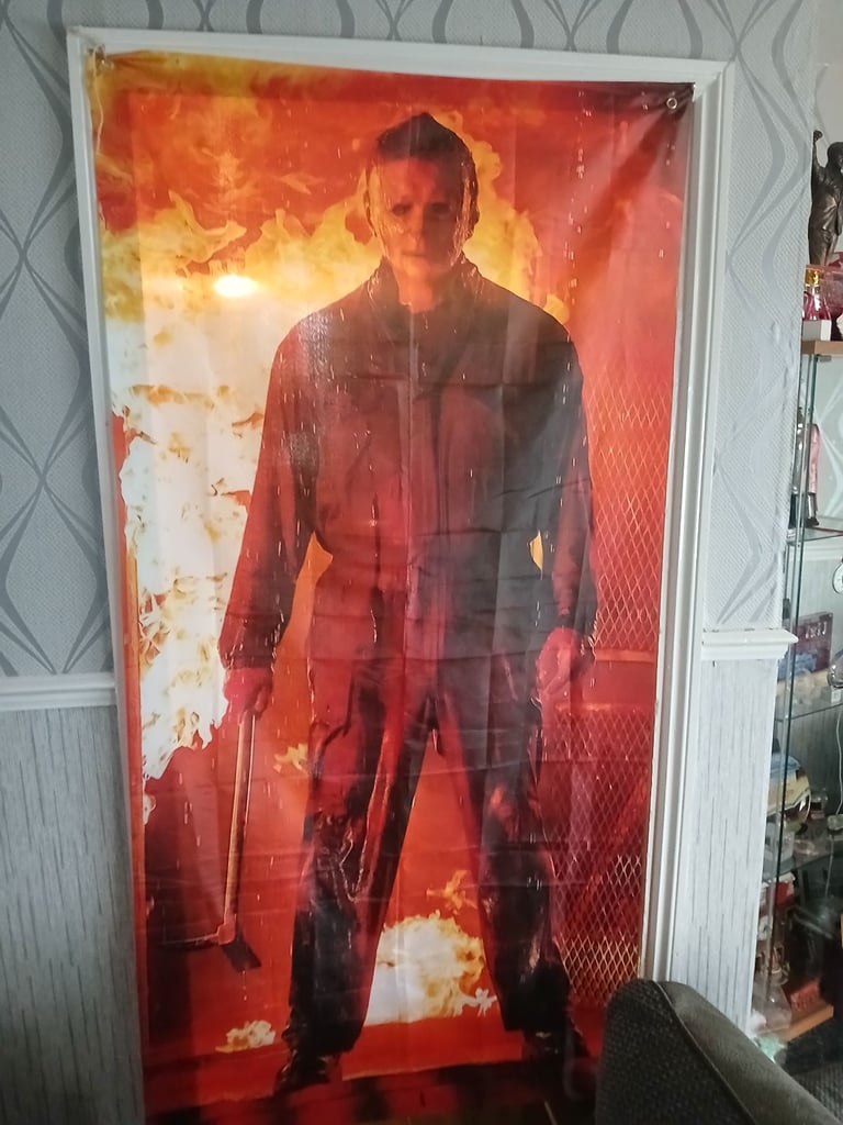 image for Michael myers door banner 