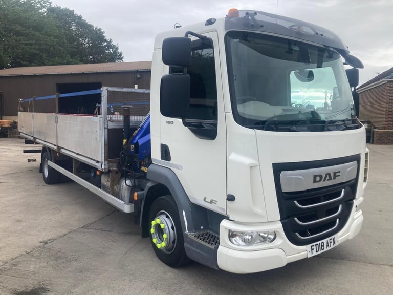 2018 DAF LF 45.180 12 ton DROP SIDE WITH HIAB CRANE EURO 6