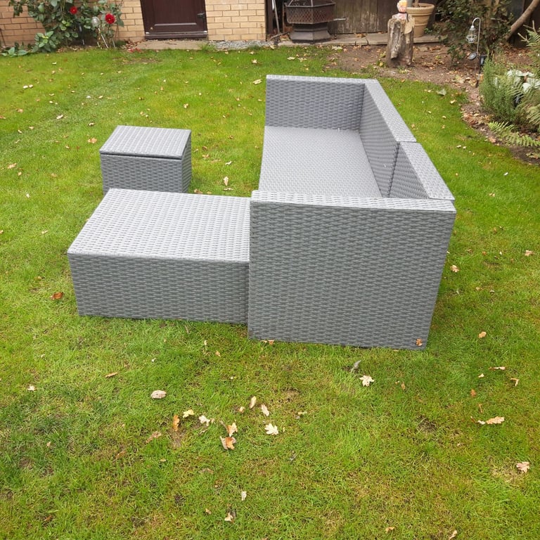 Garden sofa and stool