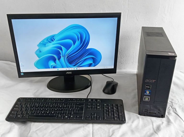 image for Acer (i3, AMD, Microsoft Office, Windows 11, Photoshop, Monitor, Video Editing, Computer, IT, PC