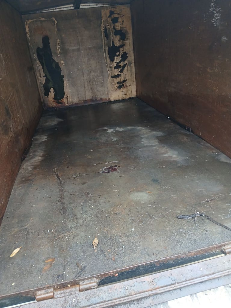 Metal indespension box trailer with rear ramp for sale