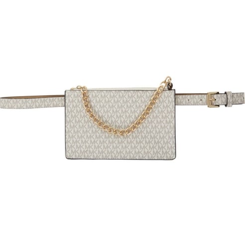Michael kors deals white signature bag
