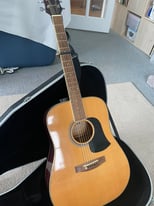 Aria acoustic guitar and hard case