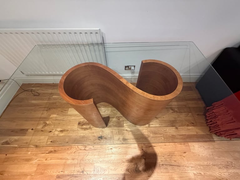 Beautiful wooden and glass dining table 