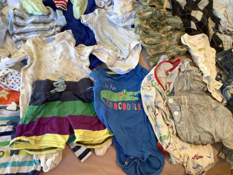 74 Items Baby Boy Clothes Bundle Age 0-3,3-6,6-9,9-12, 12-18 Months and 2 years