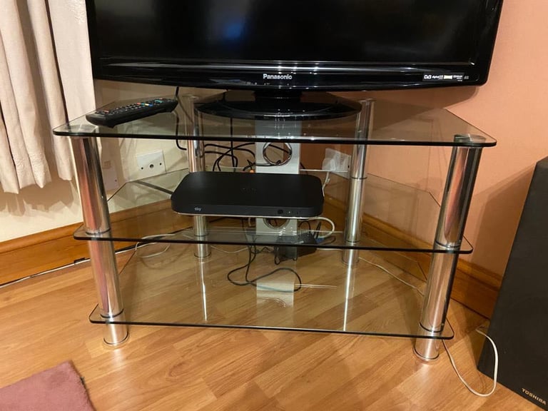 image for John Lewis Glass & Chrome TV Stand