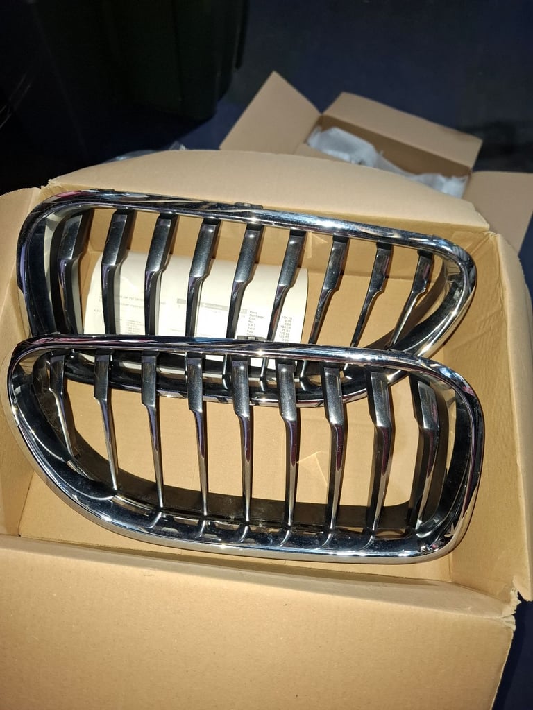 image for Silver front kidney grilles for BMW 640D original partt
