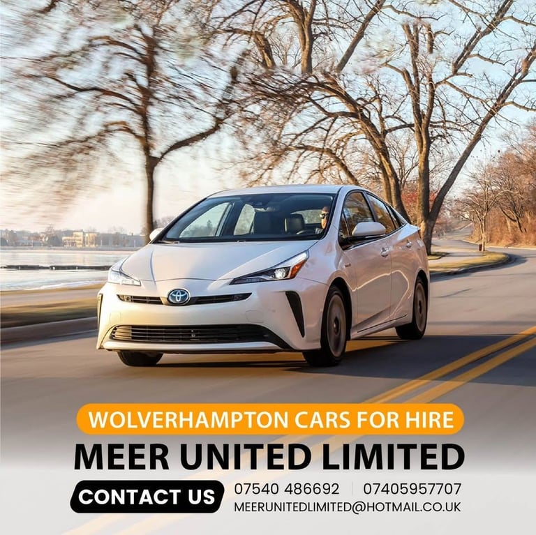 Wolverhampton Plated Cars - Manchester Plate Cars - Taxi Rentals - Toyota Prius Hire - 