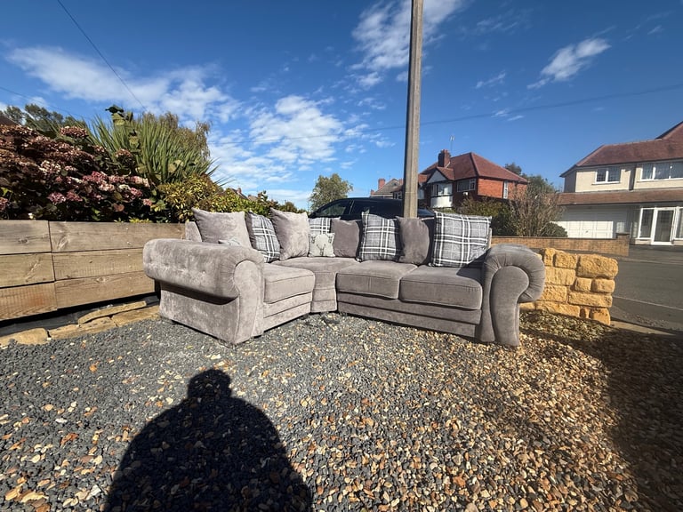 Grey Verona Corner Sofa 