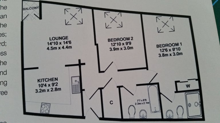LOVELY TWO BEDROOM, TWO BATHROOM FLAT IN LEITH LINKS