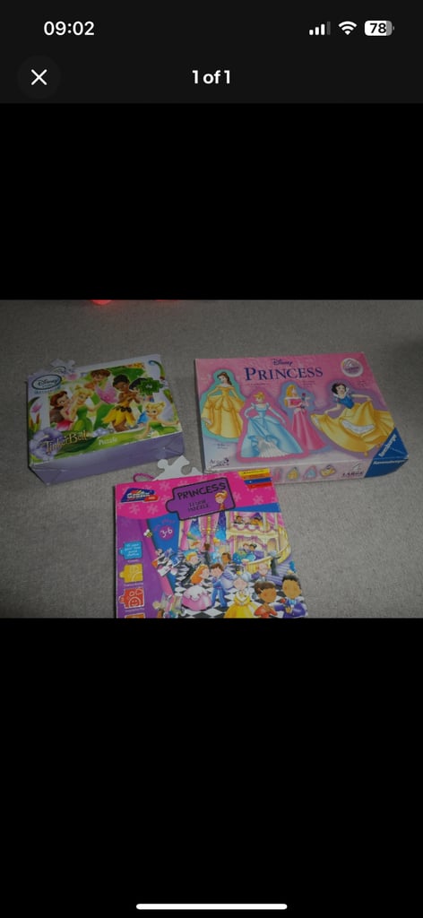 3 princess jigsaws/floor puzzles.