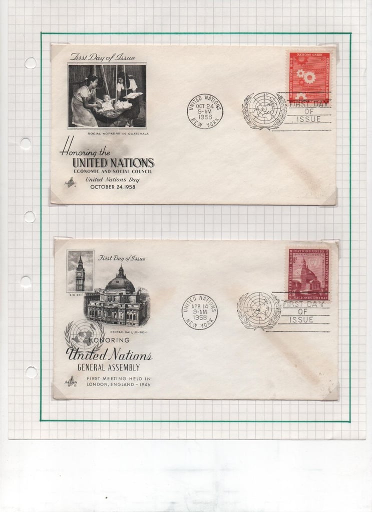 186 United Nations first day covers