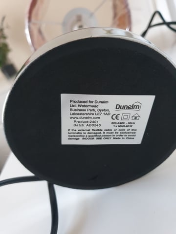 Dunelm le7 1ad lamp hotsell