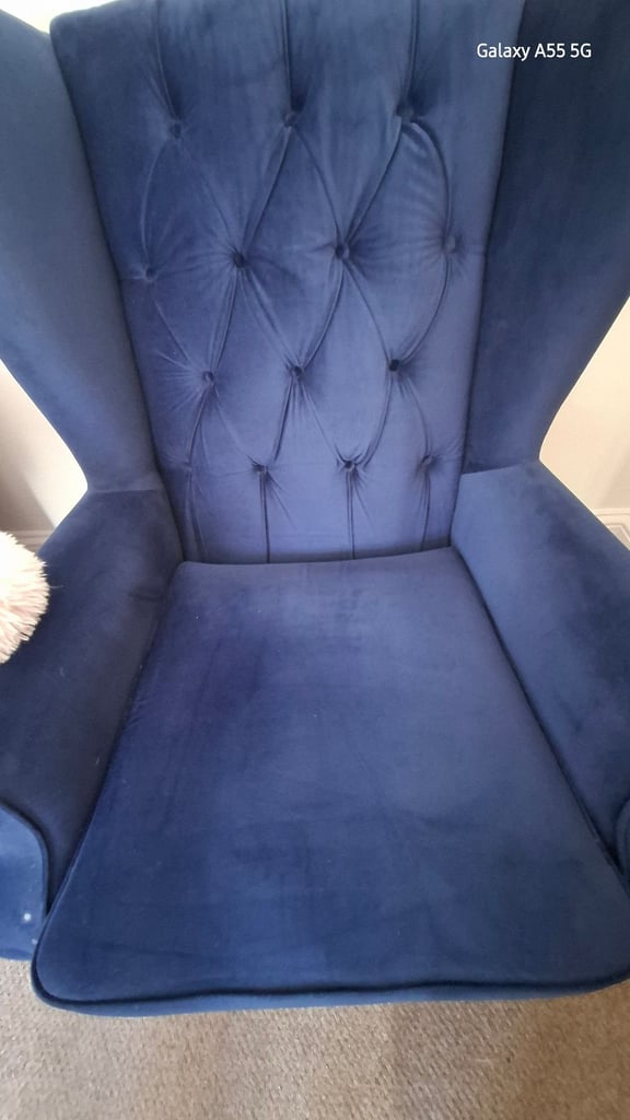 image for Next home Sherlock Grande fireside wingback armchair vgc