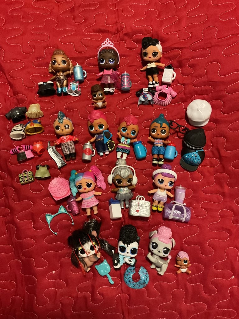 🎄Lovely Lol Bundle Boy / girl Dolls pets babies outfits and accessories 