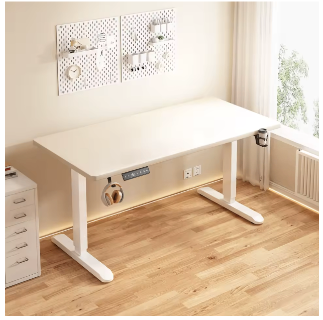 image for Electric Adjustable Height Stand-Up Desk – White Table - 140cm x 70cm - New, Boxed