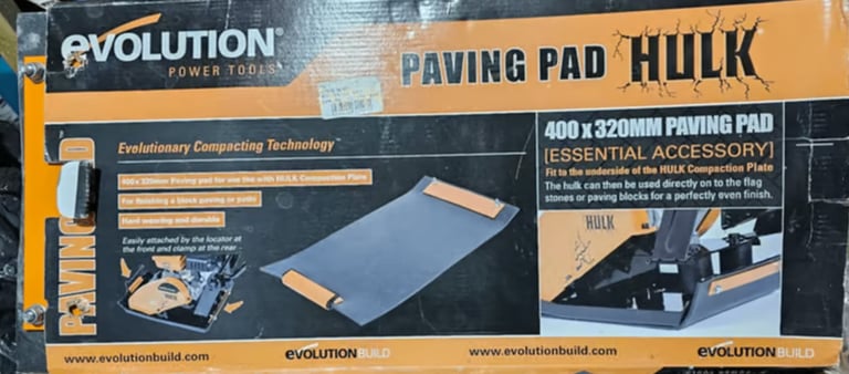 New Evolution Hulk Plate Compactor Paving Pad