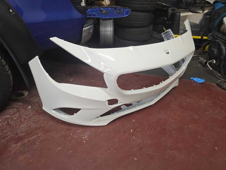 image for Mercedes CLA 13 - 19 Front Bumper Primed with Template For Parking Sensors 