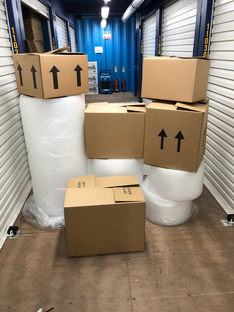 Moving boxes and packaging 
