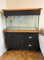 Solid oak fish tank aquarium 200 litres + LED light + heater 