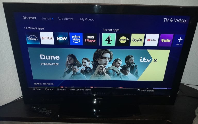 image for Lcd tv 40 inch full hd freeview tv with stand and remote
