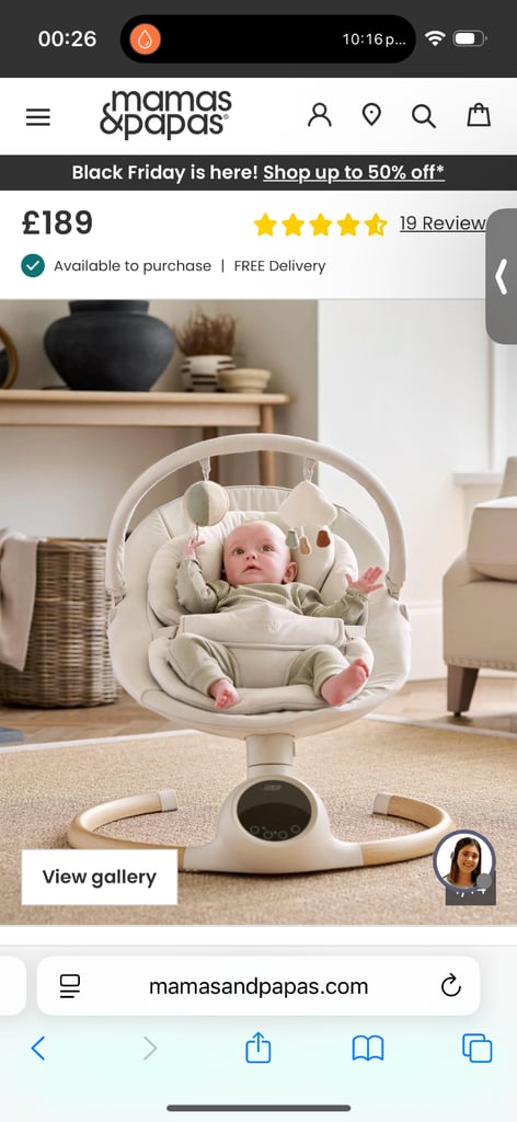 Mammas and papas Alto Smart Swing - Cashmere