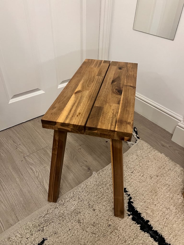Rare IKEA SKOGSTA Small Bench acacia