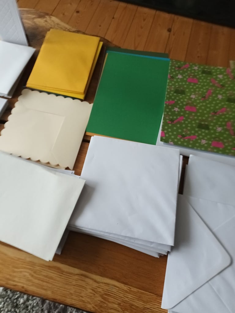 Card making scrapbook cards and envelopes art and craft card stickers job lot bargain new 