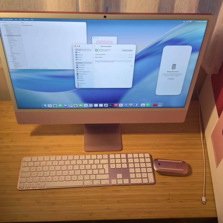  Apple iMac 24-inch, 2024 M4 Processor, 16GB RAM, 256GB SSD, 8‑Core GPU, 4.5K