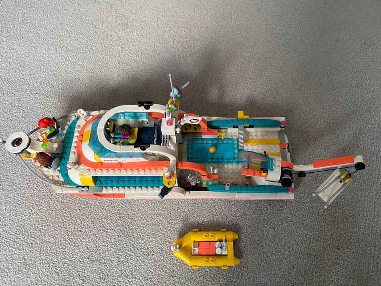 LEGO Friends Rescue Mission Boat 41381 complete, re-bagged, boxed & instructions