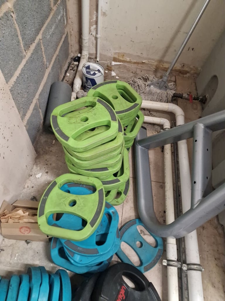 Studio plated and barbells 