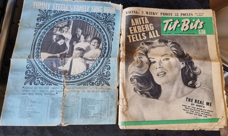 image for Tit-Bits Weekly Paper No #3891 1st October 1960 & free Song Book Tomy Steel
